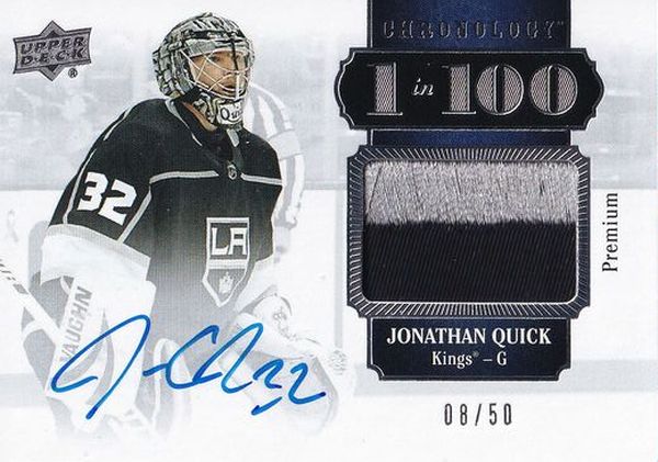 AUTO patch karta JONATHAN QUICK 19-20 Chronology 1 in 100 /50